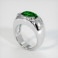 2.91 Ct. Emerald   Ring, Platinum 950 2