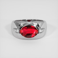 2.02 Ct. Ruby Ring, Platinum 950 1