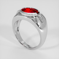 2.02 Ct. Ruby Ring, Platinum 950 2