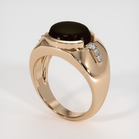 5.04 Ct. Black Sapphire Ring, 14K Rose Gold 2