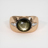 5.04 Ct. Black Sapphire Ring, 18K Rose Gold 1