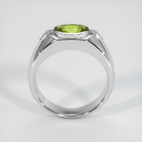 1.21 Ct. Green (Lime Green) Peridot Ring, 10K White Gold 3
