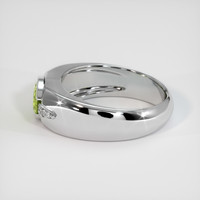 1.21 Ct. Green (Lime Green) Peridot Ring, 10K White Gold 4