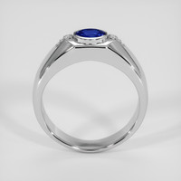 0.97 Ct. Blue Sapphire Ring, 18K White Gold 3