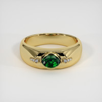 0.72 Ct. Green Chrome Tourmaline Ring, 10K Yellow Gold 1