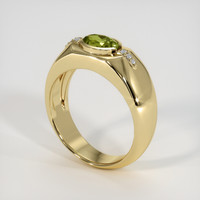 0.92 Ct. Green Tourmaline Ring, 10K Yellow Gold 2