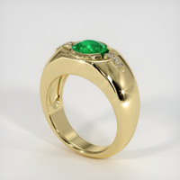 1.08 Ct. Emerald   Ring, 18K Yellow Gold 2