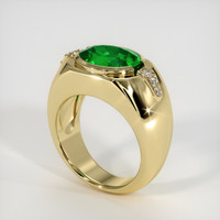 2.98 Ct. Emerald Ring, 18K Yellow Gold 2