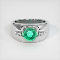 1.45 Ct. Emerald Ring, Platinum 950 1