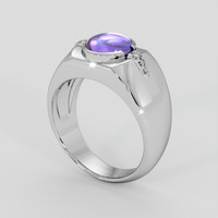 2.41 Ct. Purple Sapphire Ring, Silver 2