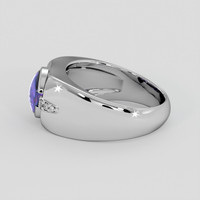 2.41 Ct. Purple Sapphire Ring, Silver 4