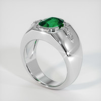 1.80 Ct. Emerald Ring, 18K White Gold 2