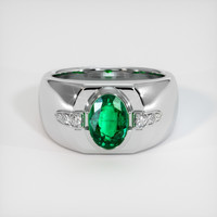 1.21 Ct. Emerald Ring, 18K White Gold 1