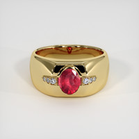 1.24 Ct. Red Spinel Ring, 10K Yellow Gold 1