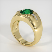 1.80 Ct. Emerald Ring, 18K Yellow Gold 2