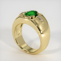 1.21 Ct. Emerald Ring, 18K Yellow Gold 2