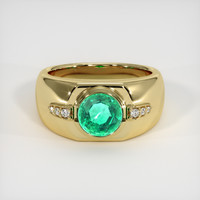 1.45 Ct. Emerald Ring, 18K Yellow Gold 1