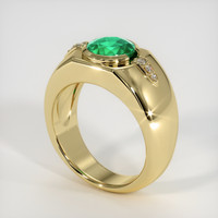 1.45 Ct. Emerald Ring, 18K Yellow Gold 2