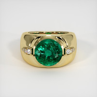 3.85 Ct. Emerald Ring, 18K Yellow Gold 1