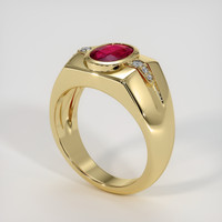 3.12 Ct. Ruby Ring, 18K Yellow Gold 2