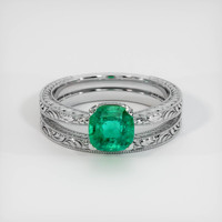 1.26 Ct. Emerald Ring, Platinum 950 1