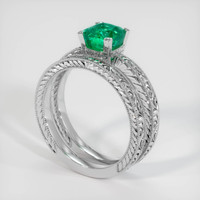 1.26 Ct. Emerald Ring, Platinum 950 2