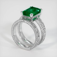 4.15 Ct. Emerald Ring, Platinum 950 2