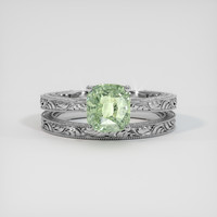 2.03 Ct. Green Sapphire Ring, Platinum 950 1