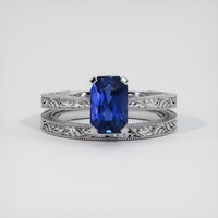 1.64 Ct. Blue Sapphire Ring, Platinum 950 1