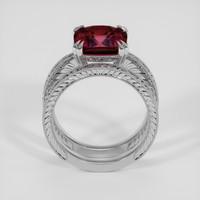 6.34 Ct. Red Garnet Ring, 10K White Gold 3