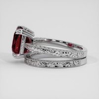 6.34 Ct. Red Garnet Ring, 10K White Gold 4