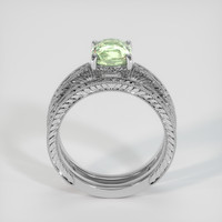 2.03 Ct. Green Sapphire Ring, 14K White Gold 3