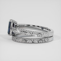 0.89 Ct. Bi Color Sapphire Ring, 14K White Gold 4