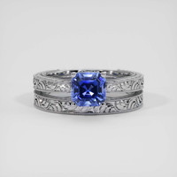 1.40 Ct. Blue Sapphire Ring, 14K White Gold 1