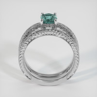 1.26 Ct. Greenish Blue Sapphire Ring, 14K White Gold 3