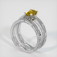 1.52 Ct. Bi Color Sapphire Ring, 18K White Gold 2