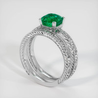 1.52 Ct. Emerald Ring, 18K White Gold 2