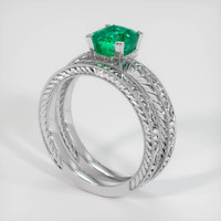 1.26 Ct. Emerald Ring, 18K White Gold 2