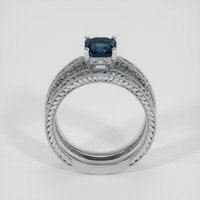 2.12 Ct. Blue Sapphire Ring, 18K White Gold 3