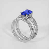 2.26 Ct. Blue Sapphire Ring, 18K White Gold 2