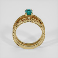 1.13 Ct. Bluish Green Sapphire Ring, 10K Yellow Gold 3