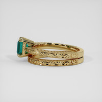1.13 Ct. Bluish Green Sapphire Ring, 10K Yellow Gold 4
