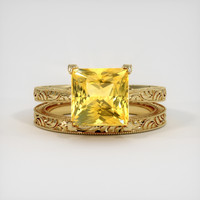 5.03 Ct. Yellow Sapphire Ring, 10K Yellow Gold 1