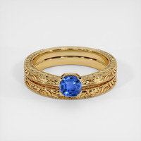 0.41 Ct. Sapphire Ring, 14K Yellow Gold 1