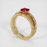 1.21 Ct. Ruby Ring, 14K Yellow Gold 2