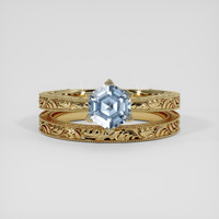 1.21 Ct. Blue Sapphire Ring, 14K Yellow Gold 1