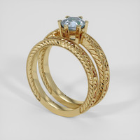 1.21 Ct. Blue Sapphire Ring, 14K Yellow Gold 2