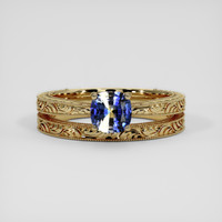 1.14 Ct. Bi Color Sapphire Ring, 14K Yellow Gold 1