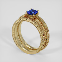 1.14 Ct. Bi Color Sapphire Ring, 14K Yellow Gold 2