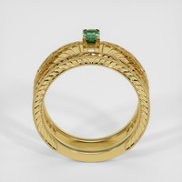 0.43 Ct. Green Sapphire Ring, 14K Yellow Gold 3